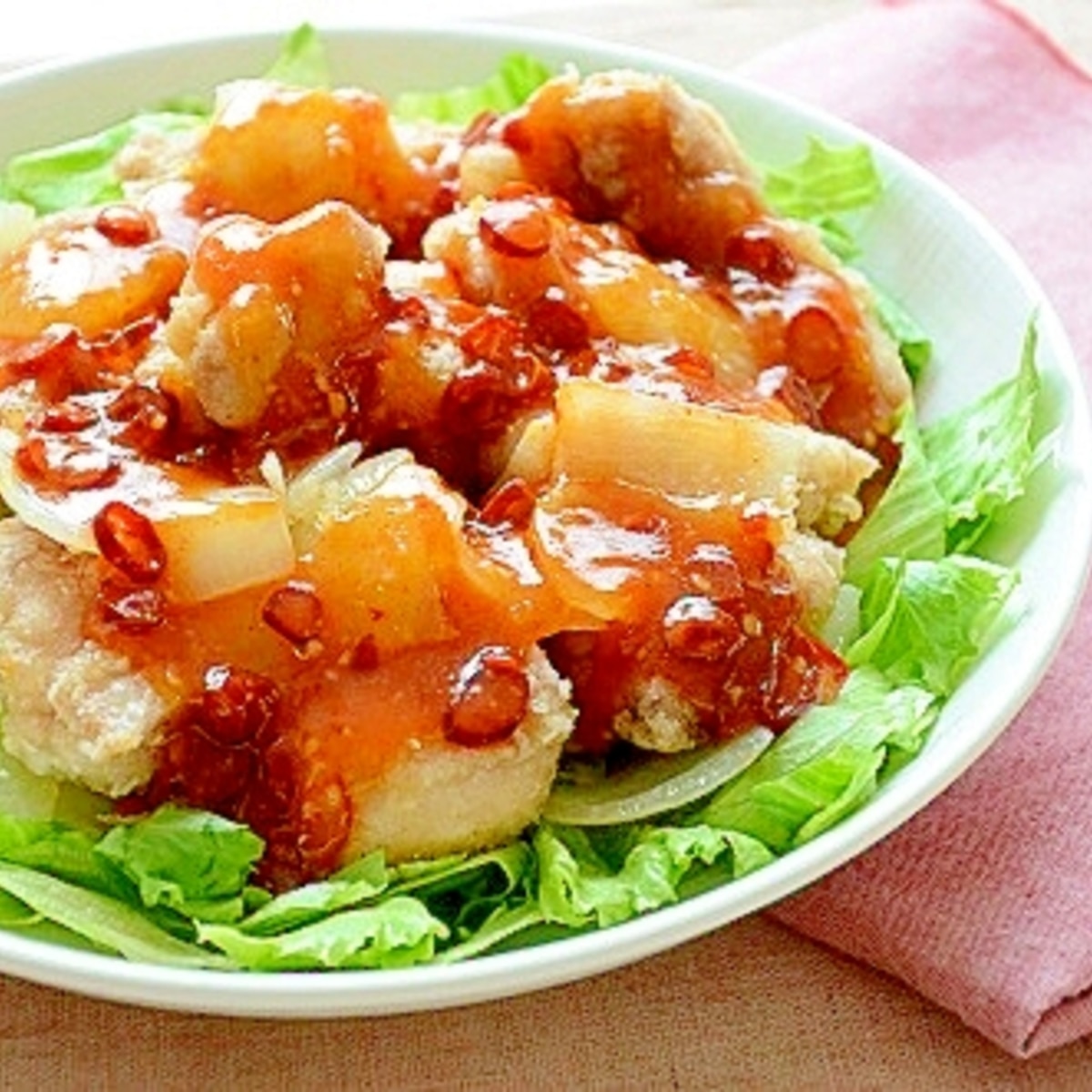 辛くて美味しい鶏肉のチリソースがけ レシピ 作り方 By 楽天出店店舗 香味館ひびき屋 楽天レシピ